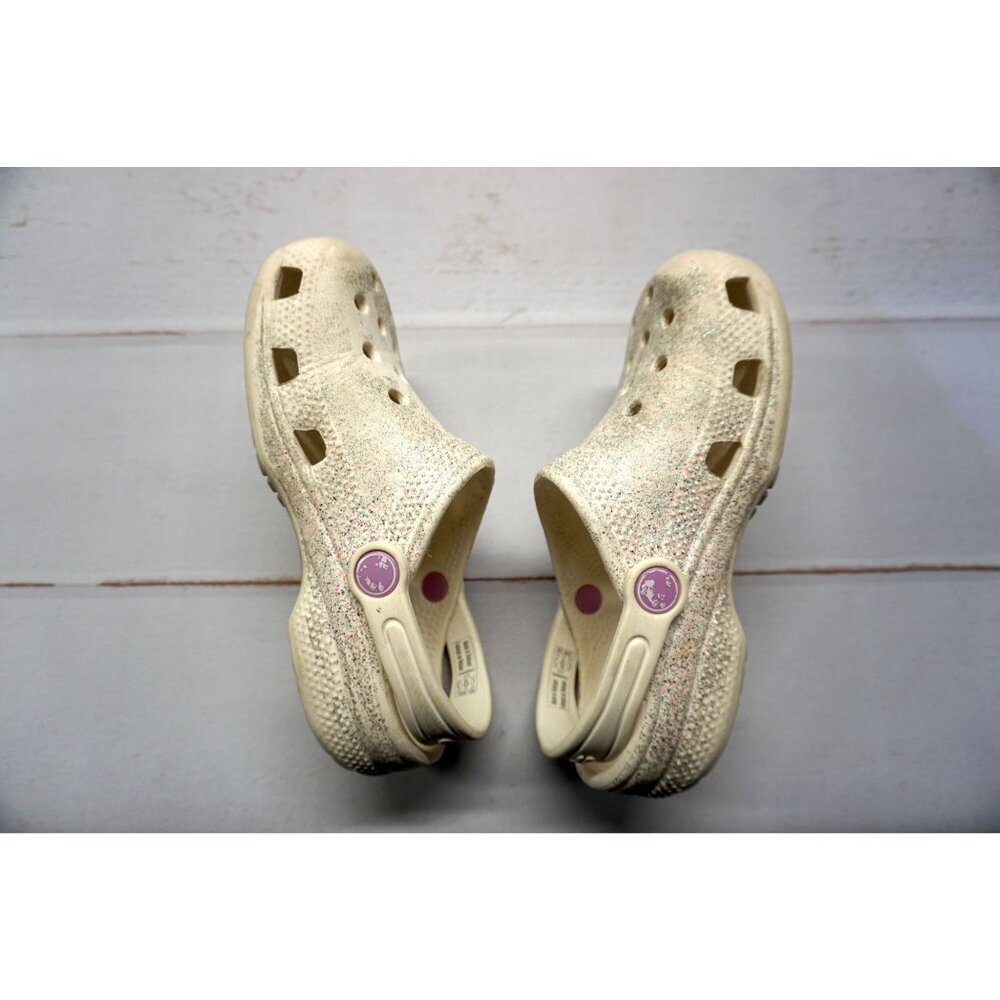 Crocs Kids' Iconic Crocs Comfort Glitter Clogs - Size C13 - Picture 9 of 12